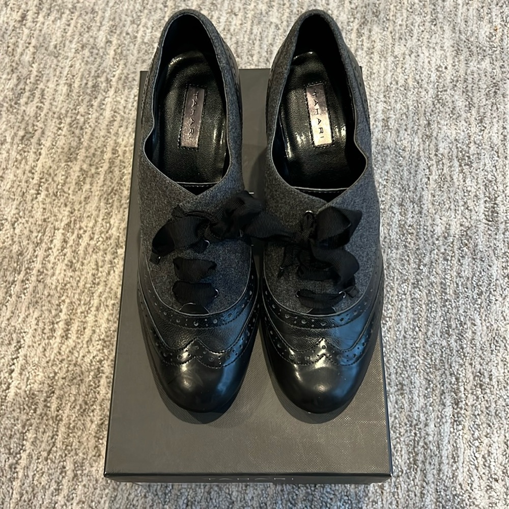 Tahari lace up heels